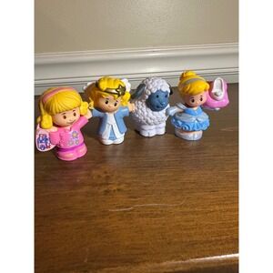 Fisher Price Little People Figures Cinderella Angel Sheep Girl Lot of 4
